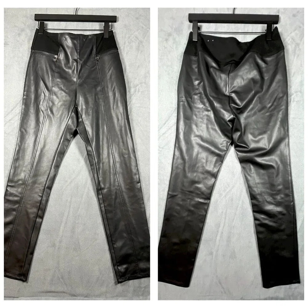 J. McLaughlin Faux Leather Pants Medium goth punk gno